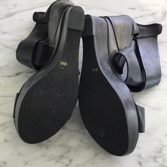 REDUCED - DVF Opal Wedge Sandal Black
